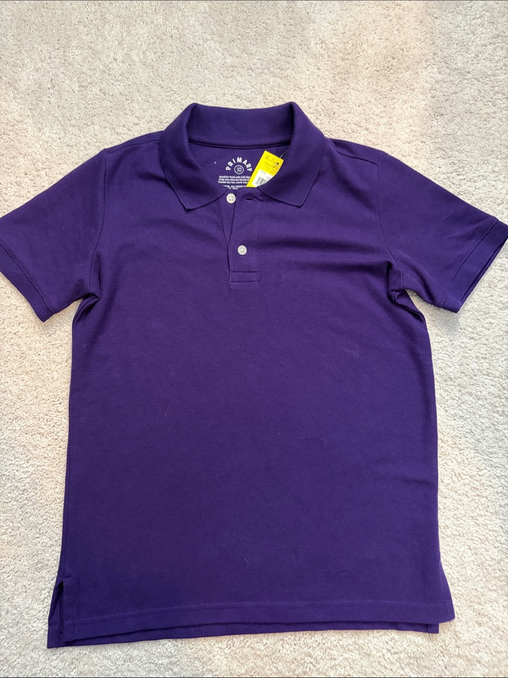 NWT Primary Kids Polo Shirt, 10